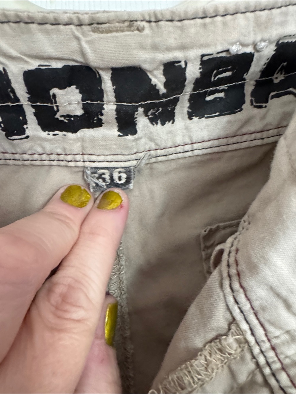 UNIONBAY Men's Khaki Cargo Shorts - Multi-Pocket Utility - Picture 3 of 5